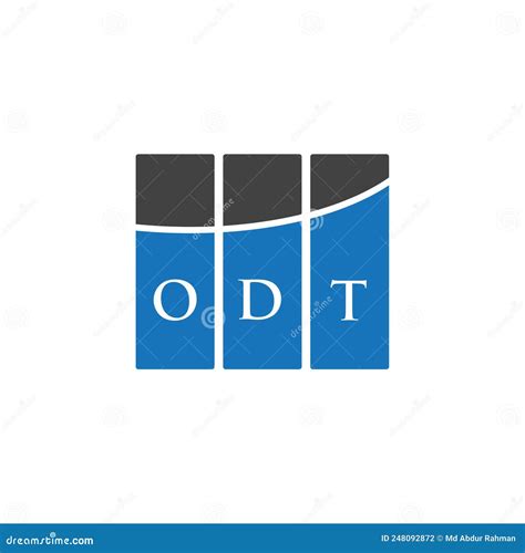 Odt Letter Logo Design On White Background Odt Creative Initials