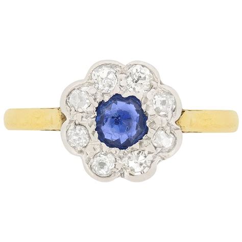 Edwardian Carat Sapphire And Diamond Ring Circa S For Sale At