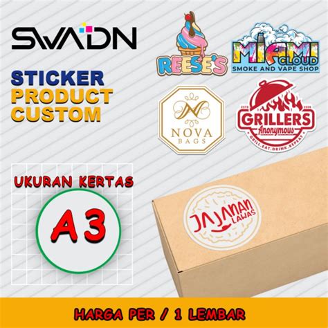 Jual Cetak Stiker Label Olshop Sticker Produk Sticker Makanan