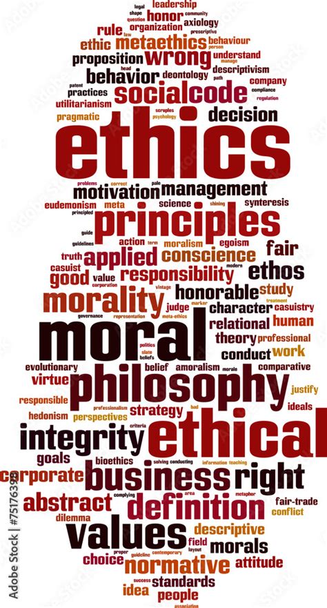 Ethics Word Cloud Concept Vector Illustration Stock Vector Adobe Stock