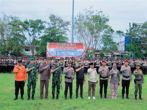 Pj Sekda Hadiri Apel Pengamanan Pemilu Personel Bko Polda Riau