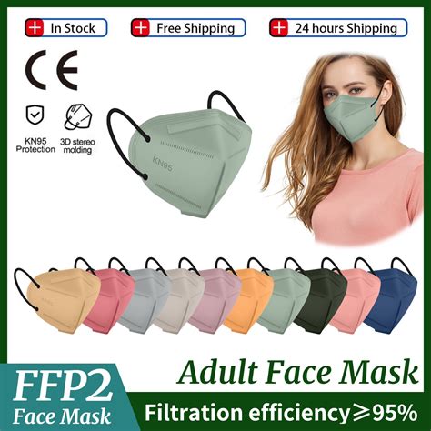 Morandi Colors KN95 Masks10 50pcs Layers FFP2mask Mascarillas FP2 Adult