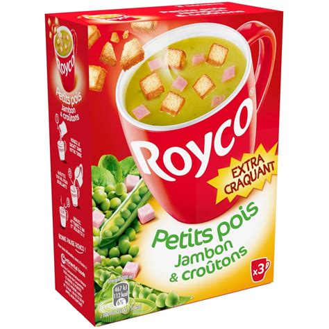 Royco Royco Petits Pois Jambon Croûtons Sachet X3 70g Pas Cher Auchanfr