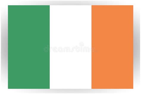 Bandera Nacional De Irlanda Ilustración Vectorial Del Símbolo De La