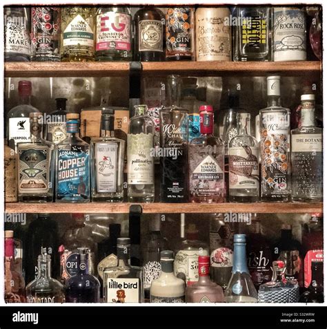 Gin Bottles Hi Res Stock Photography And Images Alamy