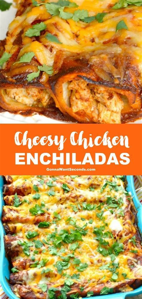 Cheesy Chicken Enchiladas Recipe Cheesy Chicken Enchiladas Cheesy