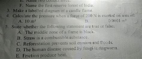 Make A Labelled Diagram Of A Candle Flame 4 Calculate The Pressure When