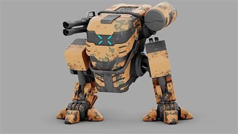 Military Robot Rigged Character 3D Model Rigged CGTrader