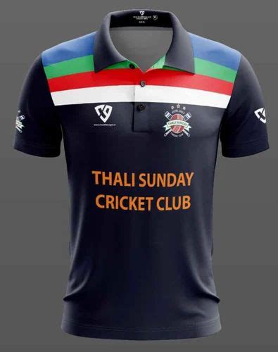 Sublimation Printed Polo Neck Polyester Cricket Sport T Shirt Medium At Rs 550piece In Ahmedabad