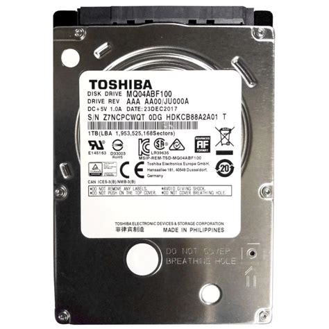 Toshiba 1TB 5400 RPM SATA 2.5Inch Internal Hard Disk Drive HDD [Preowned] - HSGamer