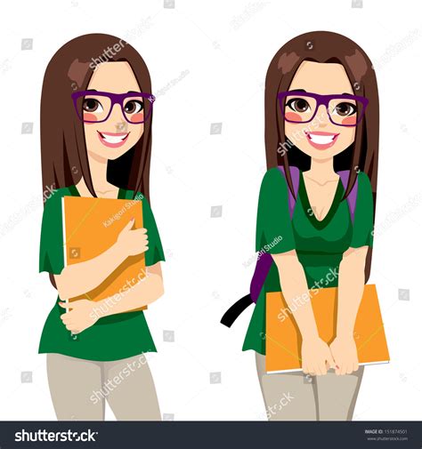 4,694 Nerd Girl Cartoon Images, Stock Photos & Vectors | Shutterstock