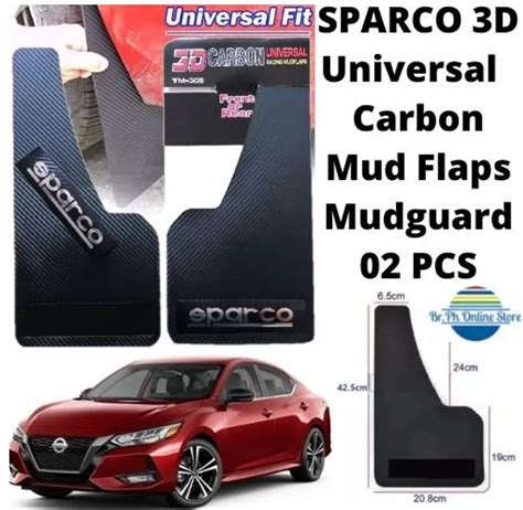 SPARCO 3D Universal Carbon Mud Flaps Mudguard 2 Pcs Lazada PH