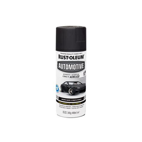 Pintura En Spray Esmalte Automotriz Negro Mate 12oz Pintura En Spray