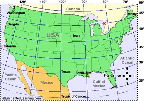 Us Map With Latitude | Time Zones Map World