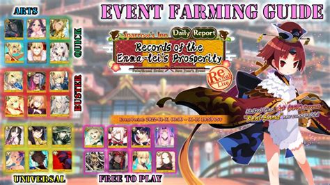 FGO NA Enma Tei Sparrow S Inn Rerun 2022 Complete Farming Guide