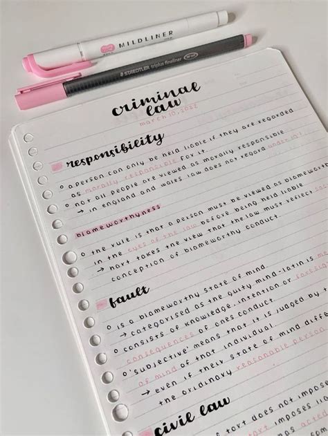 Pink Study Notes Inspiration Notes Inspiration School Organization