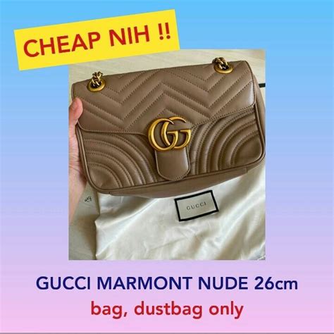 Gucci Marmont Nude Fesyen Wanita Tas Dompet Di Carousell