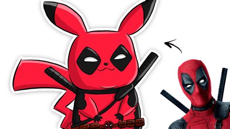 Desenhando O Deadpool Pikachu Digital Art Youtube