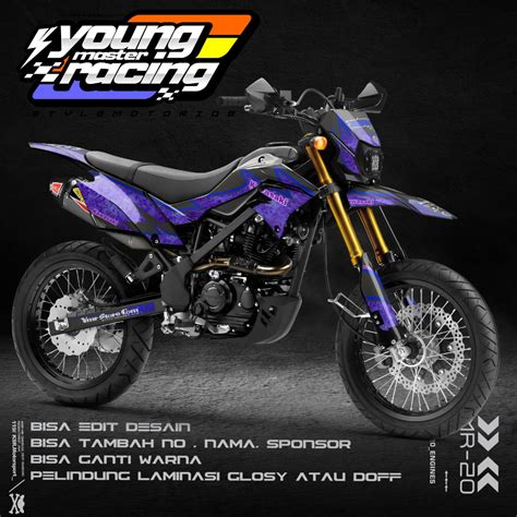 Jual Decal Sticker Motor Cross Supermoto Kawasaki Klx Dtracker New