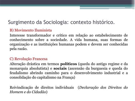 O Surgimento Da Sociologia Foi Propiciado Pela Necessidade De