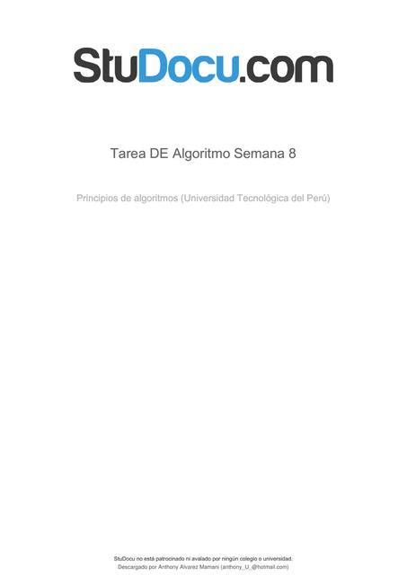 Tarea De Algoritmo Semana George Anthony Udocz