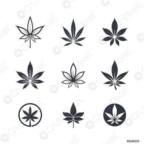 Cannabis logo template vector - stock vector 2646224 | Crushpixel