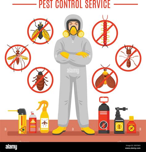 Ilustraci N De Vector De Servicio De Control De Plagas Con Exterminador