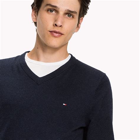 Tommy Hilfiger Pima Cotton Cashmere Jumper Sky Captain Heather