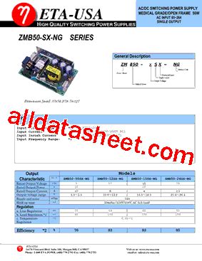 Zmb Sx Ng Datasheet Pdf Eta Usa