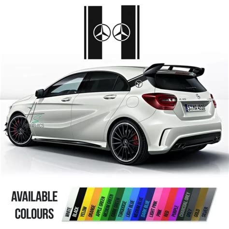 Side Stripes For Mercedes Benz W176 A Class A45 Amg Vinyl Decals Stickers £14 99 Picclick Uk