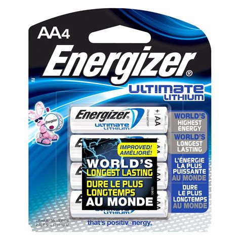 Energizer® L91BP-4 - Ultimate L91 High-Energy AA 1.5V Lithium Batteries