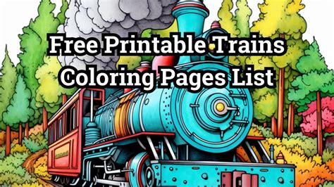 Free Printable Trains Coloring Pages List