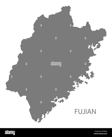 Fujian China Map grey Stock Photo - Alamy