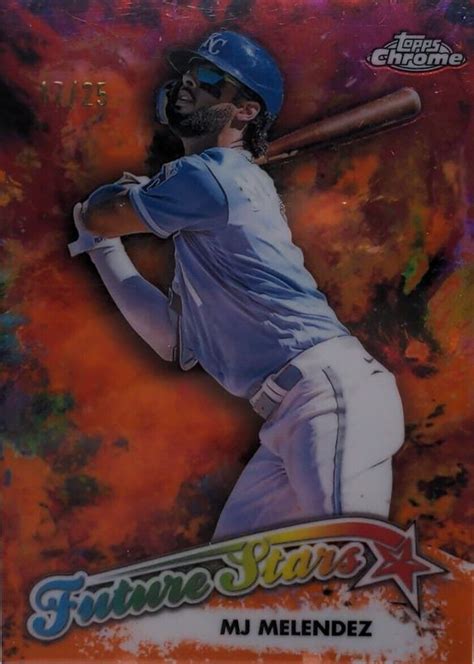 MJ Melendez 2023 Topps Chrome FS 9 Future Stars Orange Refractor 25