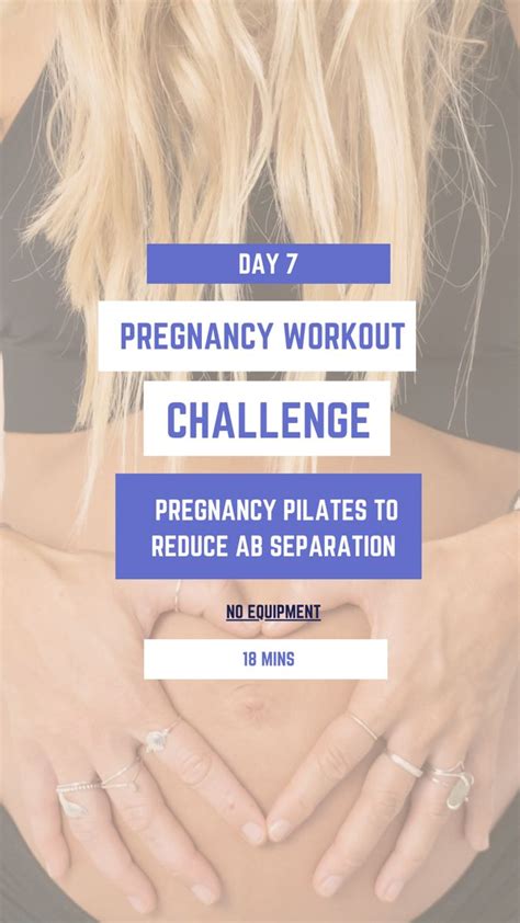 Day 7 / Pregnancy workout challenge / Pregnancy pilates to reduce ab ...