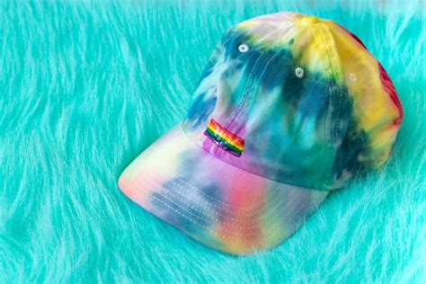 rainbow tie dye hat  pride month club crafted