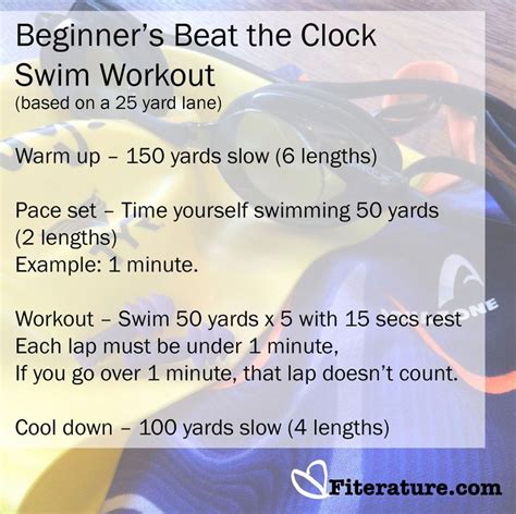 An Easy To Follow Swim Workout For Beginners Or Pros Fiterature