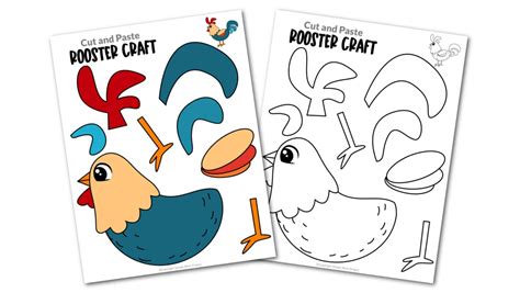 Free Printable Rooster Craft Template – Simple Mom Project