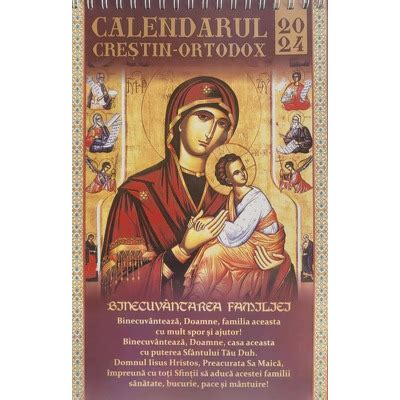 Calendarul crestin-ortodox 2024, de birou - Binecuvantarea familiei (maro) [CBBFM] - - , Athos ...