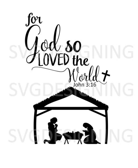 Christmas For God So Loved The World Png Svg Dxf File Etsy