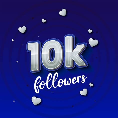 Premium Vector Thank You 10k Social Followers And Subscribers