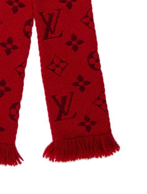 Louis Vuitton Logomania Monogram Pattern Scarf - Red Scarves and Shawls, Accessories - LOU401466 ...