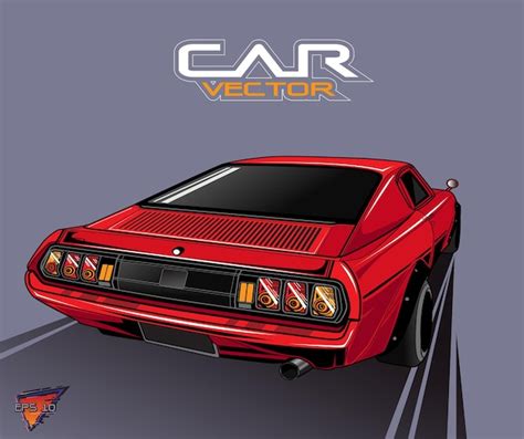 Premium Vector Red Car Classic Racing Car Vector Illutration