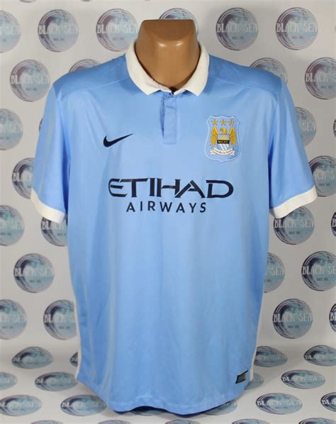 Manchester City Home Baju Bolasepak 2015 2016 Sponsored By Etihad