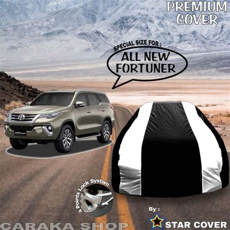 Promo Body Cover ALL NEW FORTUNER Sarung Strip SILVER Penutup Mobil