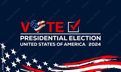 Usa 2024 Presidential Elections Event Banner Background Card Poster