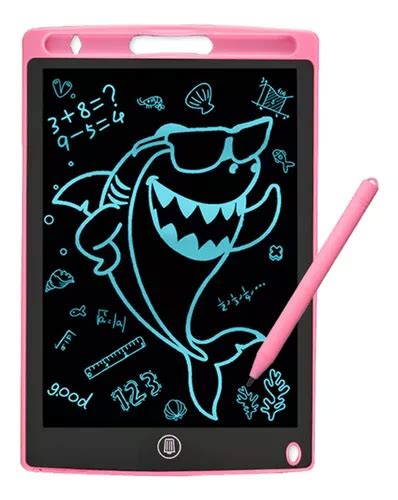 Lousa Digital Polegada Lcd Infantil P Escrever Desenhar Cor Rosa