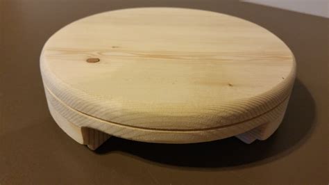 6 Round Slotted Wood Base With Feet