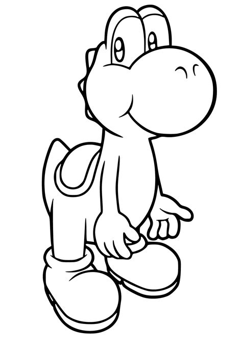 Coloriage Yoshi Mignon Imprimer Gratuit Pour Adultes Et Enfants