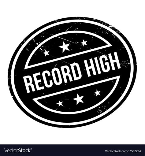 Record High Rubber Stamp Royalty Free Vector Image